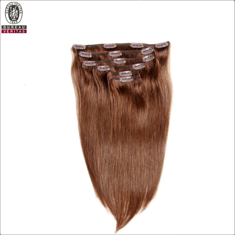 16inch Wholesale Popular Multi Clips Cheap Price Virgin Remy Hair Clip in Hair Extensions