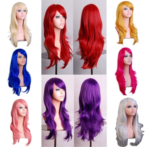 OEM accepted long colorful frontal Lace Wigs Synthetic hair cosplay makeup for Women